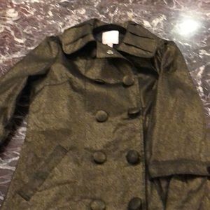 Romeo  Juliet couture beautiful coat gold +black speckles 95% cotton 5 Stretch